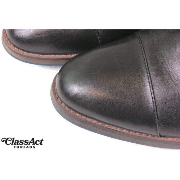 ALDO Boots Mens Size US 8  (EU 41)  Black Leather Fur Lined Blue Sole - Picture 5 of 7